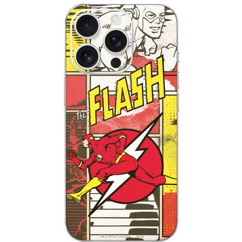 DC Comics Flash Block Pattern iPhone 16 Pro Skin